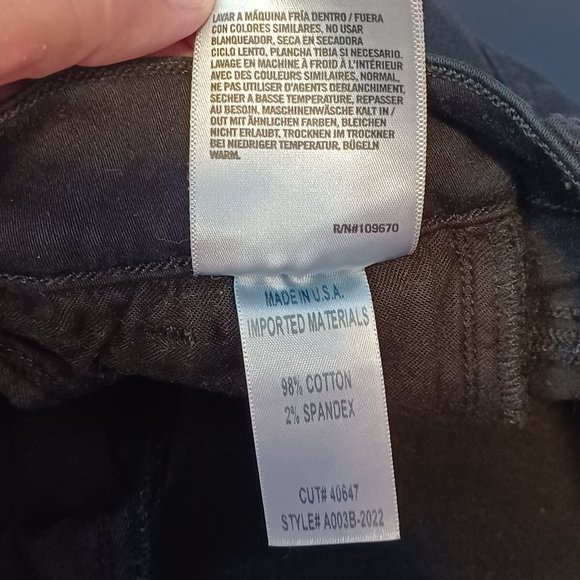 AGOLDE Women's Black Ripped Skinny Leg Stretch High Rise Denim Jean Destroyed 25 - Picture 10 of 12